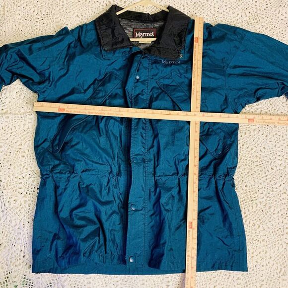 Marmot (L) VTG Zip Up Windbreaker - Hip Good Quality Turquoise Blue Longsleeve - Picture 5 of 12